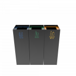 MEDELE PC - powder coated metal modern recycle bins