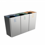 POLLUX SST - stainless steel recycle bins modern design