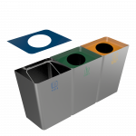 POLLUX SST - stainless steel recycle bins modern design