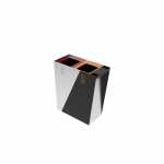 GEMINI SST compact outdoor stainless steel recycle bin with ashtray_6