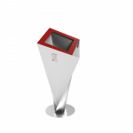 HONDO SST contemporary outdoor stainless steel trash bin with ashtray_2