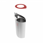 KATYN SST urban outdoor stainless steel trash bin with ashtray_4
