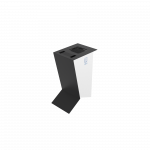 NOATAK SST Modern stainless steel recycling station with ashtray_1