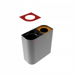 PERSEI PC simple sheet metal recycle bin with ashtray_4
