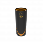 VELA PC metal trash bin, front view 3